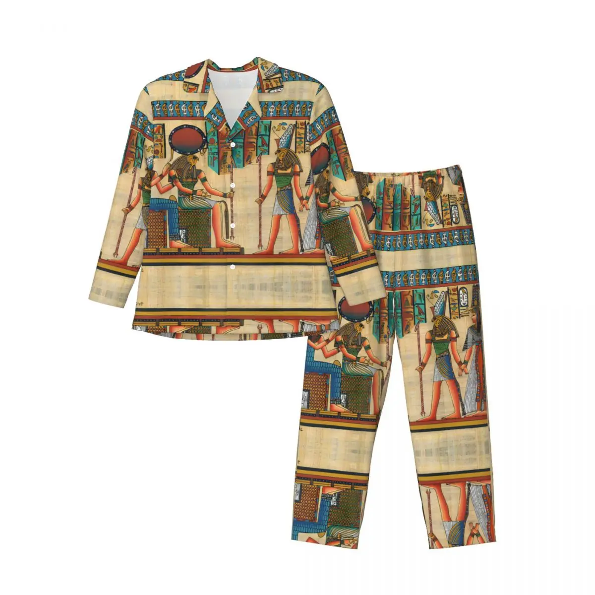 

Men's Home Suits Long-sleeved Egyptian Gods And Goddess Suits for Autumn and Winter Pajamas for Men