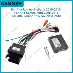 16Pin Car Wiring Harness Adapter Canbus Box Decoder Android Radio Power Cable For Alfa Romeo Giulietta Mito 159 147