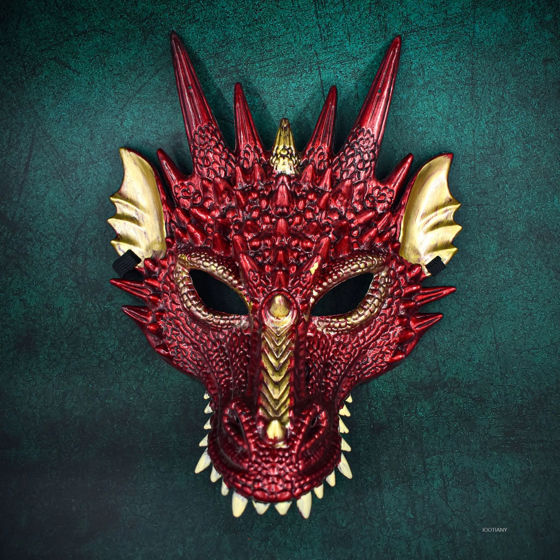 Máscara de dinosaurio para Halloween, carnaval, fiesta, Cosplay, Festival, danza, máscara de luz, puesta en escena, juego de parodia, accesorio de plástico Pp