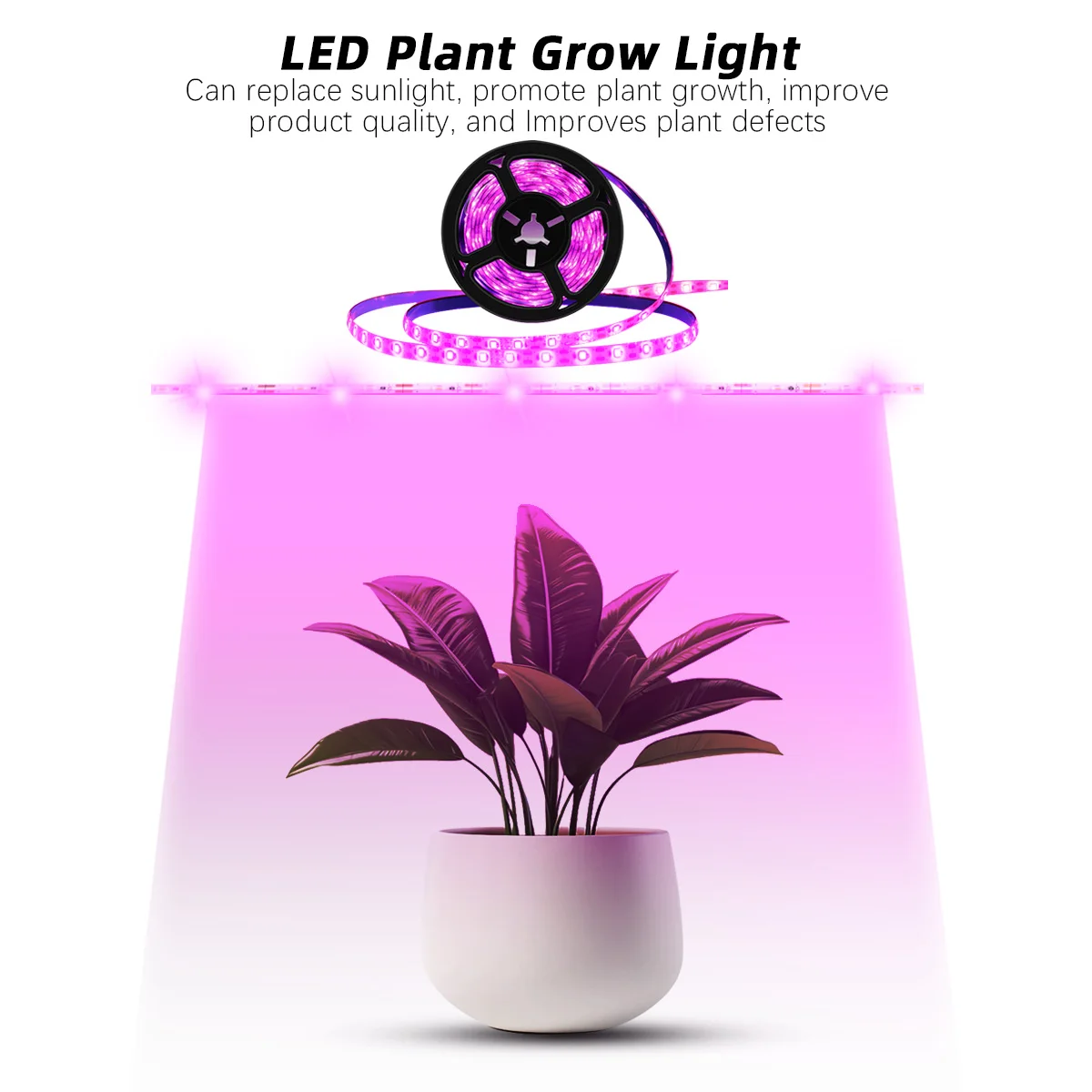 1-3M Full Spectrum LED Plant Supplement Light 5V USB Powered Waterproof Special Light for Greenhouse Flowers Hydroponic Seedling