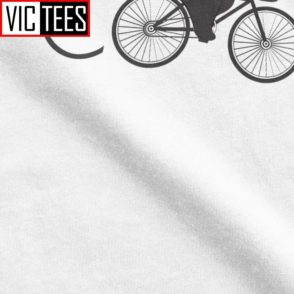 Cool Panda Riding On Bicycle Cycling Men Tshirt Chinese Cartoon Cute Animal Casual T-Shirt Cotton Gift