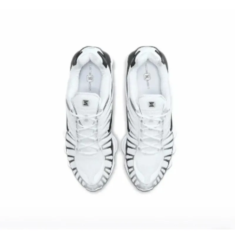 Nike Shox TL Men's Nightglow Runners - Reflective Fade Design, Spring Suspension & Asphalt-Black/Photon White