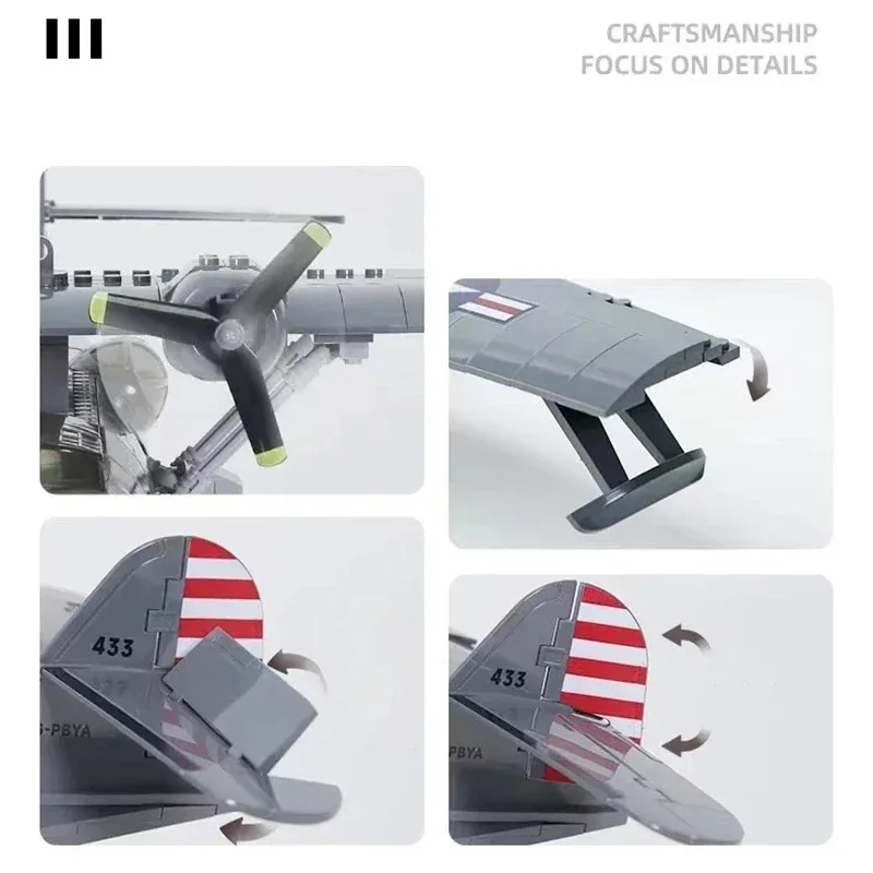 Pby 5A Catalina Deniz Uçağı Askeri Savaşçı Yapı Taşı Montaj Oyuncak Helikopter Modeli Çocuk Hediye