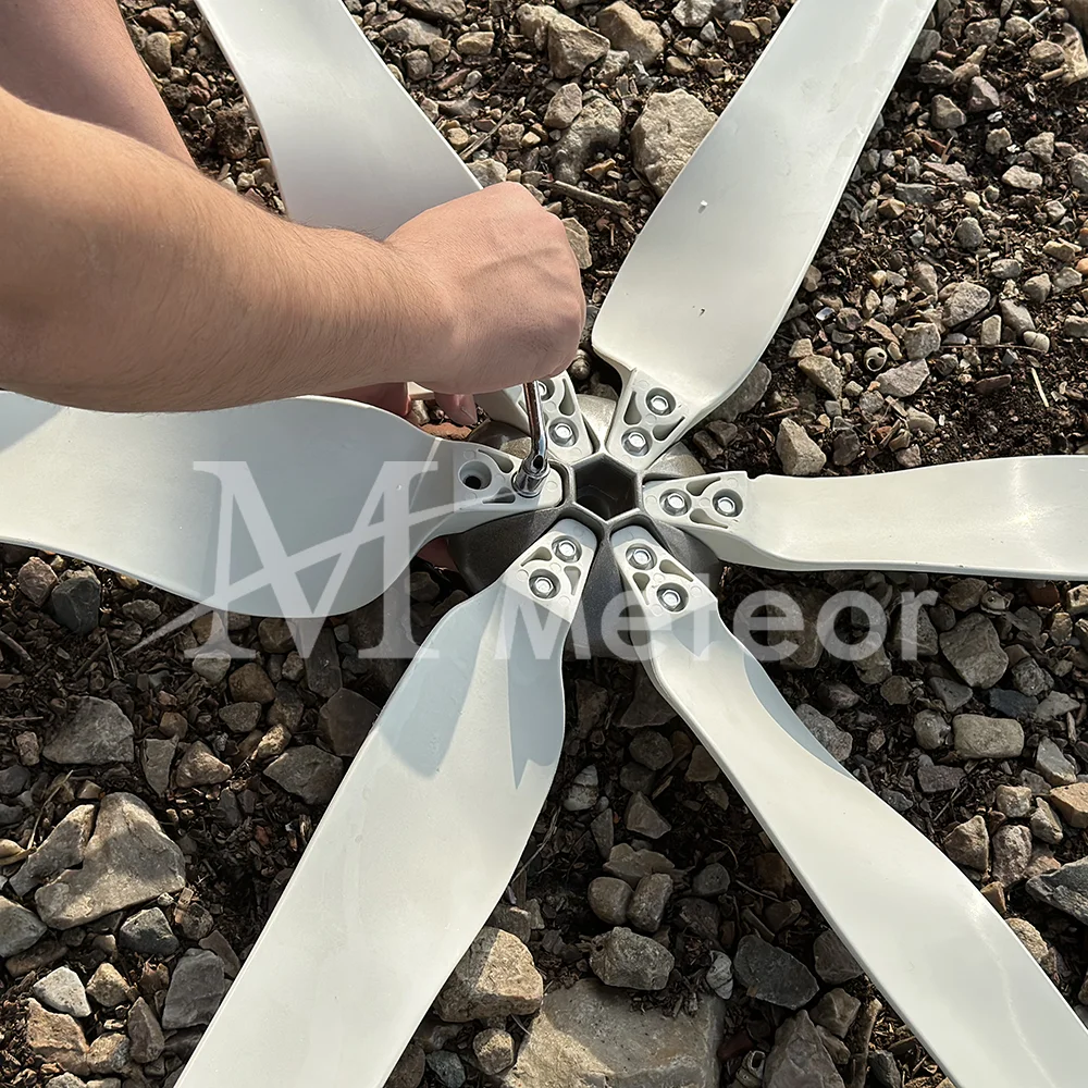 Imagem -03 - Gerador de Turbina Eólica com Controlador Mppt Baixa Velocidade do Vento Eletrodoméstico de Energia Livre Lâminas 2000w 12v 24v 48v