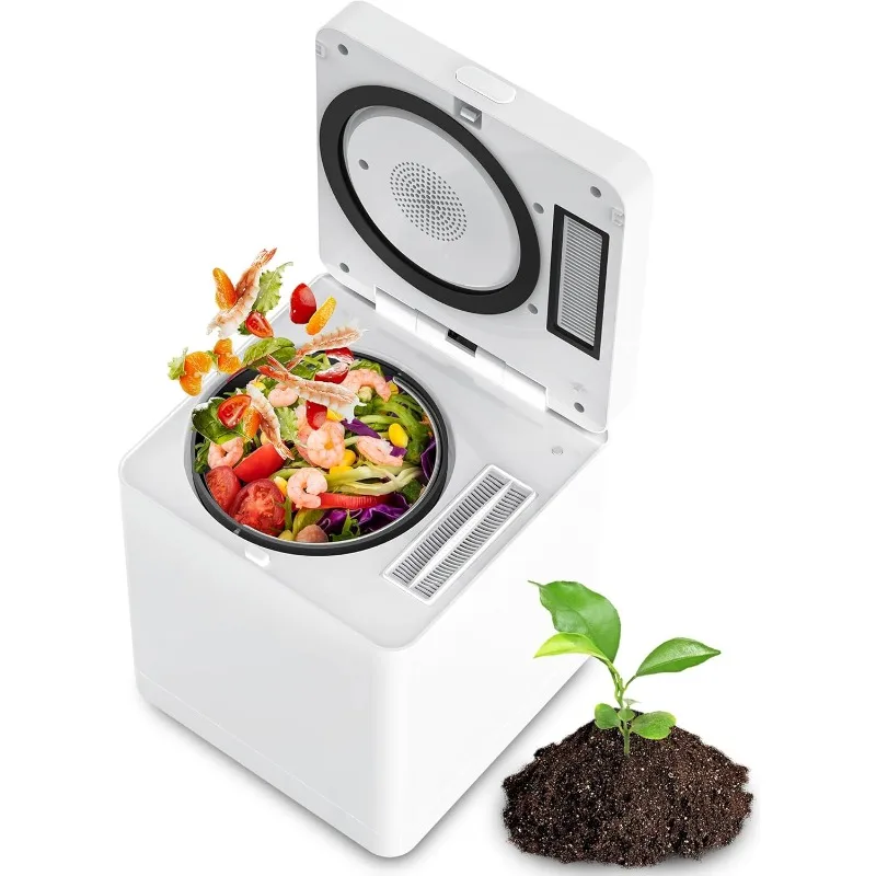 

Электрический компостер для кухни, контейнер для компоста объемом 3 л, без запаха/автоочиститель/светодиодный дисплей, настольный умный контейнер для компоста