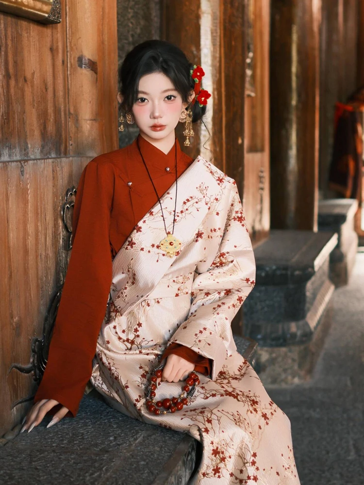 Novo Estilo de Traje Tibetano  - Ethnic Fashion Shoot avaliação e preço