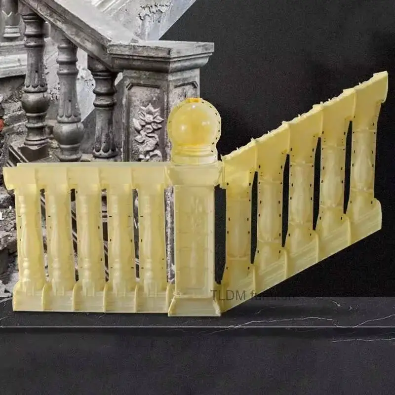 

Стильная литая форма для цемента на открытом воздухе для наклонного наклона, форма для ограждения, европейская римская вилла, колонна, перила, форма для перил лестницы