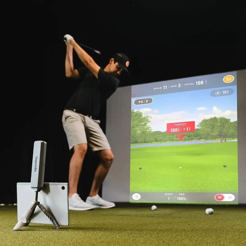 

Mobile Launch Monitor + Golf Simulator, Gray