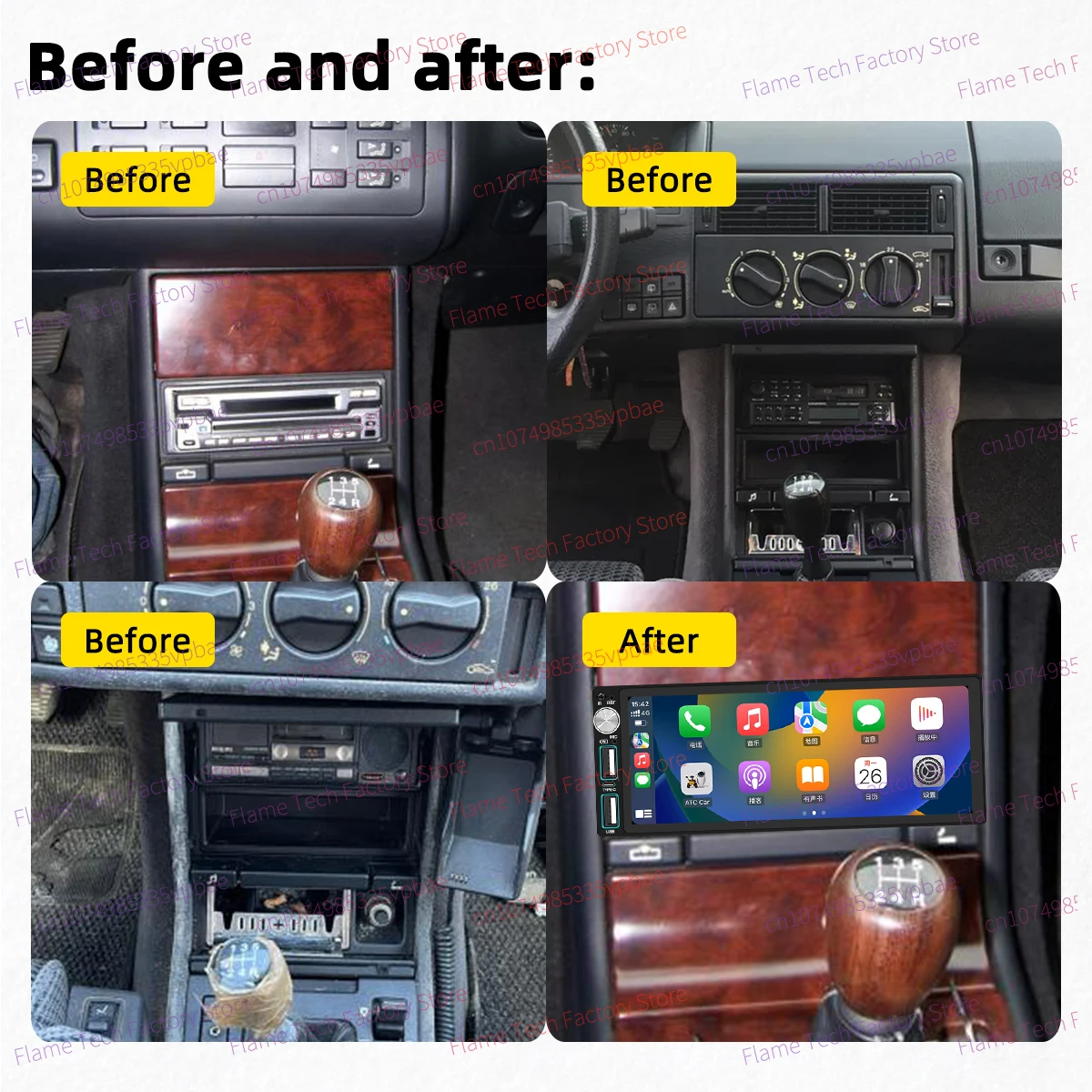 1 Din Car Stereo Android for Citroen XM 1994-2000 Wireless CarPlay GPS Navigation Multimedia Autoradio Radio Head Unit