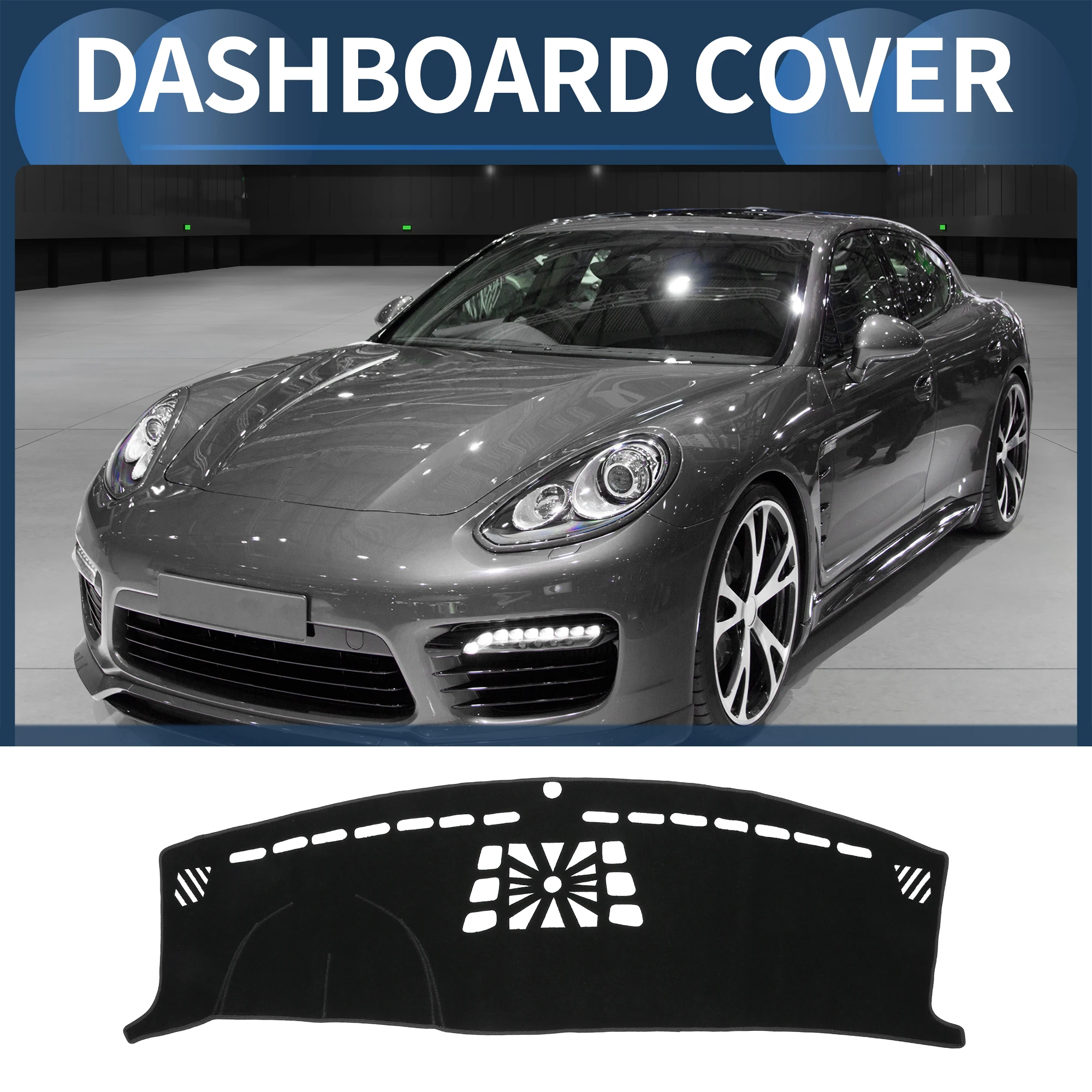 UXCELL Dashboard Dash Cover Mat for Porsche Panamera 10-16 Lower Configuration Black