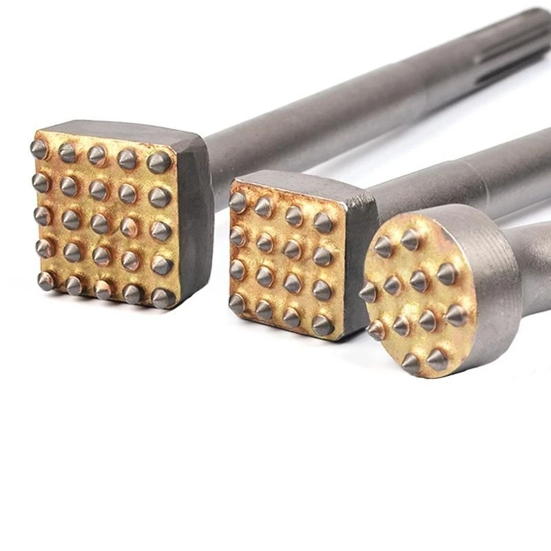 

Conjoined Electric Rock Drill Bit Chisel Bits 12 / 16 Points Chipping Hacking Bit Electric Pick Hammer Head For Stone, Concrete