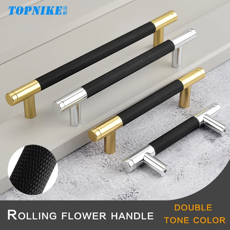 

drawer door handle furniture bathroom cabinet cupboard pulls bicolour Round rod modern style aluminum alloy