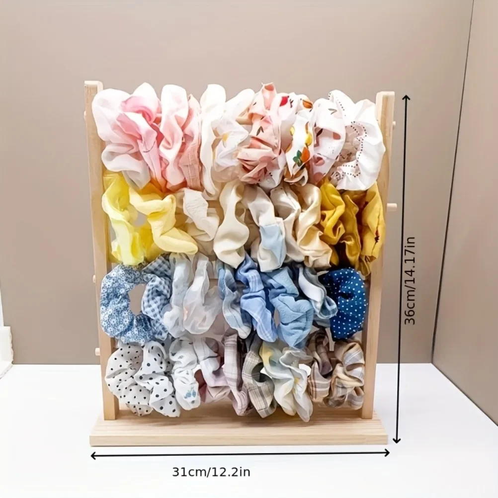 Natural Wooden Jewelry Display Rack Multi Layer Necklace Bracelet Earring Display Shelf Headband Storage Organizer Decoration