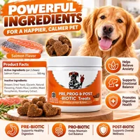 Prebiotic Probiotic Postbiotic Soft Chews for Dogs Digestive Gut Calming Support Salmon Flavor 120 Chews 300g 4