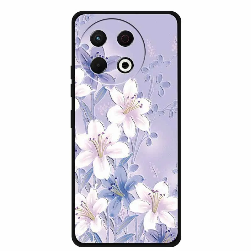 حافظة مزخرفة ثلاثية الأبعاد لهاتف Tecno Spark 30 Pro 4G 20 Pro Plus Pova 6 Neo 5G حافظة هاتف Spark30 Pro Coque Flowers غطاء خلفي ناعم من السيليكون