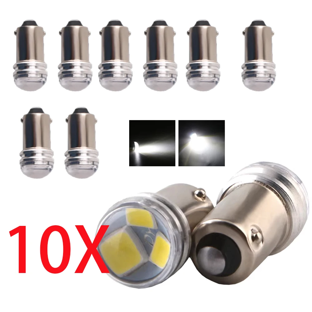 10PCS BA9S W6W 2835 3 SMD LED Bulb Auto Lamp Wedge Marker LED Car Motor Indicator Signal Dome Clearance Reading Door Lamps 12V