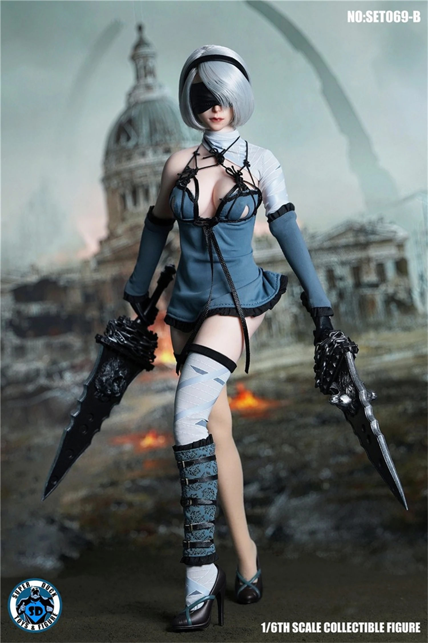 1/6 Scale SUPER DUCK SET069 Sister Female Soldier Suit Dress Sexy 12-Inch Action Figure Body Doll