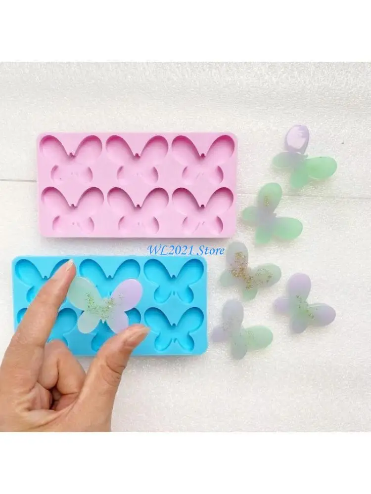 

G5GC 3Pcs Silicone Molds for Resin Shamrock Silicone Molds for Butterfly Dangle Earring Mold Four-Leaf Clover Mold DIY Making