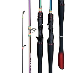 1.8m 1.65m Spinning Fishing Rod Ultra Light Carbon Fiber 2-Sections Baitcasting Fishing Rod for Bass Trout