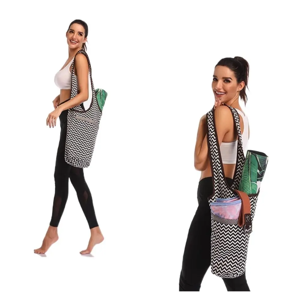 One Shoulder Yoga Bag Cashew Flower Yoga Bag Ethnic Casual Yoga Mat Bag Reusable Fashion Pilates Mat Backpack Sports