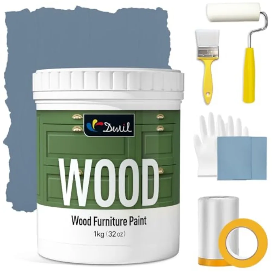 

Matte Finish Furniture Paint - Wood Paint for Cabinets Doors Tables and Dressers Refinishing - Water-Based Non-Toxic and Odorle