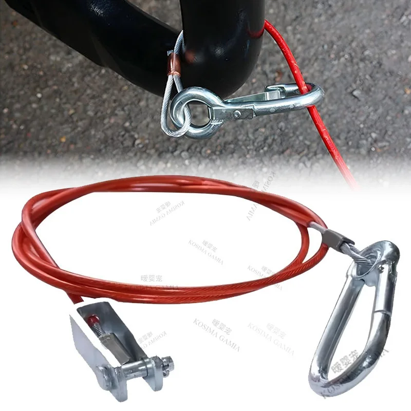 

Stainless Steel Caravan Trailer Breakaway Rope Safety Cable Brake Away Braked Hitch Accessories Parts Heavy Duty Anti-Rust