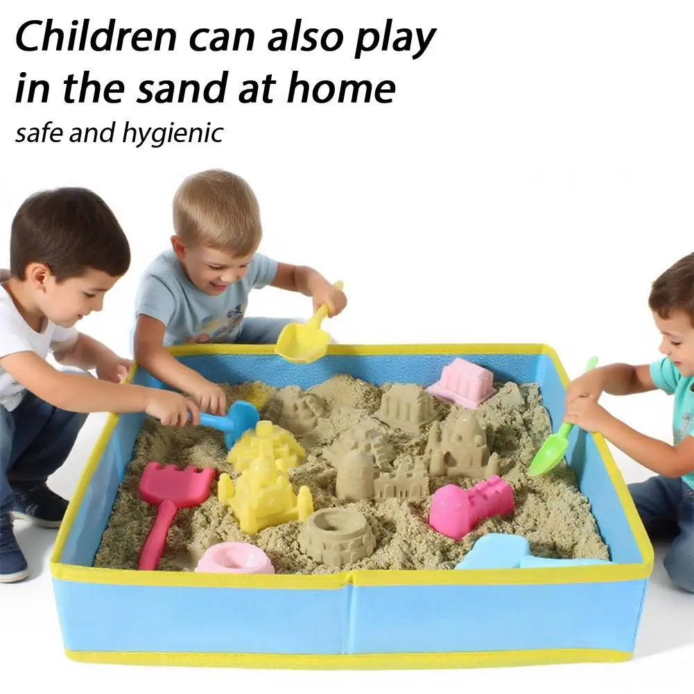 Collapsible Non-Woven Play Box For Kids Sensory Play Travel-Friendly Storage Tray Soft Edged Container For Arts And Crafts