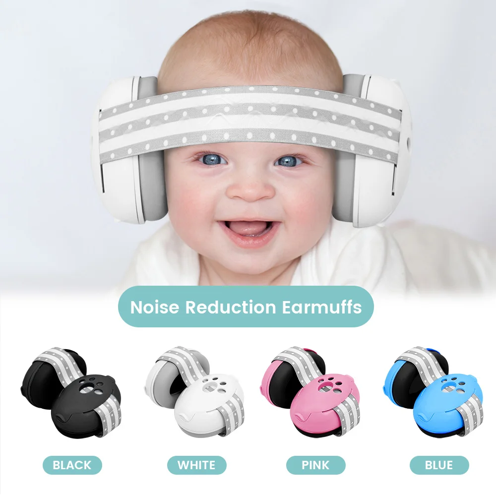 

Ear Muffs for Infants with Elastic Headband, Baby Earmuffs Ideal for Flights, Baby Ear Noise Reduction Earmuffs - Baby Headphone