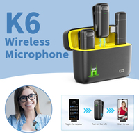 Portable Bluetooth Microphone K6 Wireless Lapel Microphone Speaker DJ MIC Gamer Gaming Phone Interview Youtube Live Streaming