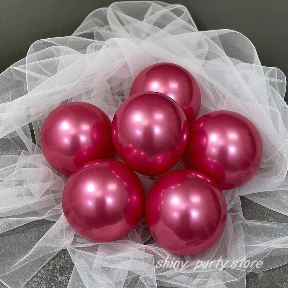 100 stuks 5-12 inch metallic chroom zilver latex ballonnen glanzende metalen ballon DIY ballon boog guirlande kit bruiloft verjaardag decoratie