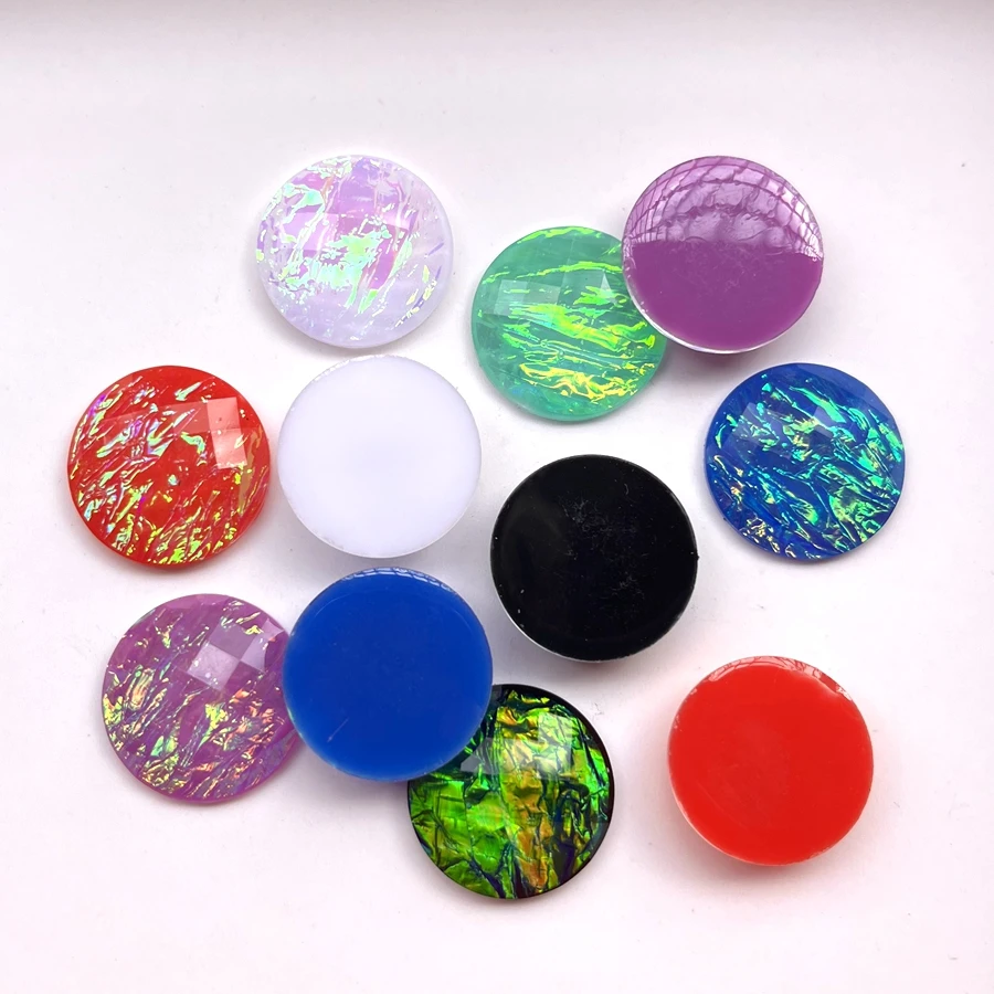 Super bright 20MM round shell paper resin rhinestone trim Flat back scrapbook diy Jewelry earrings Hair trim 12pcs/lot