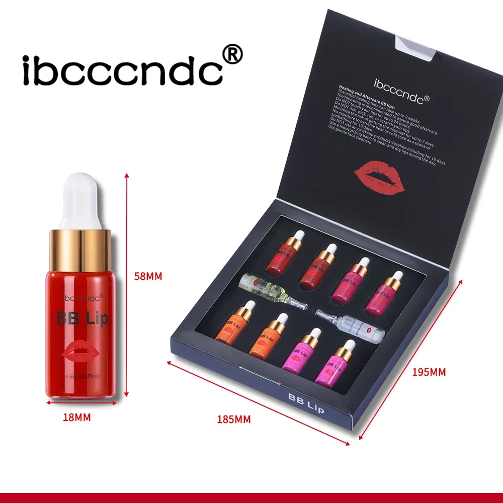 BB Lips Ampoule Serum Starter Set Semi-Permanent BB Lip Gloss Tinted Pigment Lasting Moisturizing For Lip Care Korea Glow