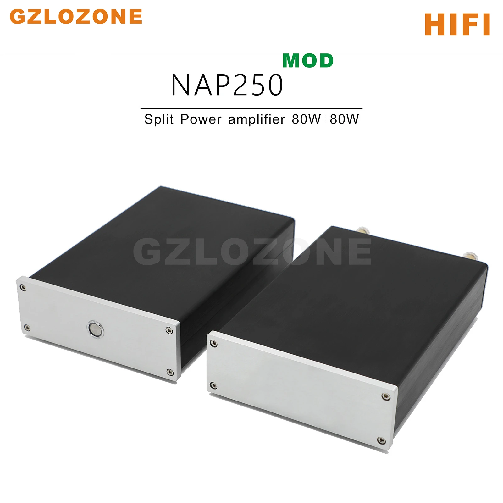 Split HIFI NAP250 MOD 2SC5200 Stereo Power amplifier 80W+80W Base on NAIM