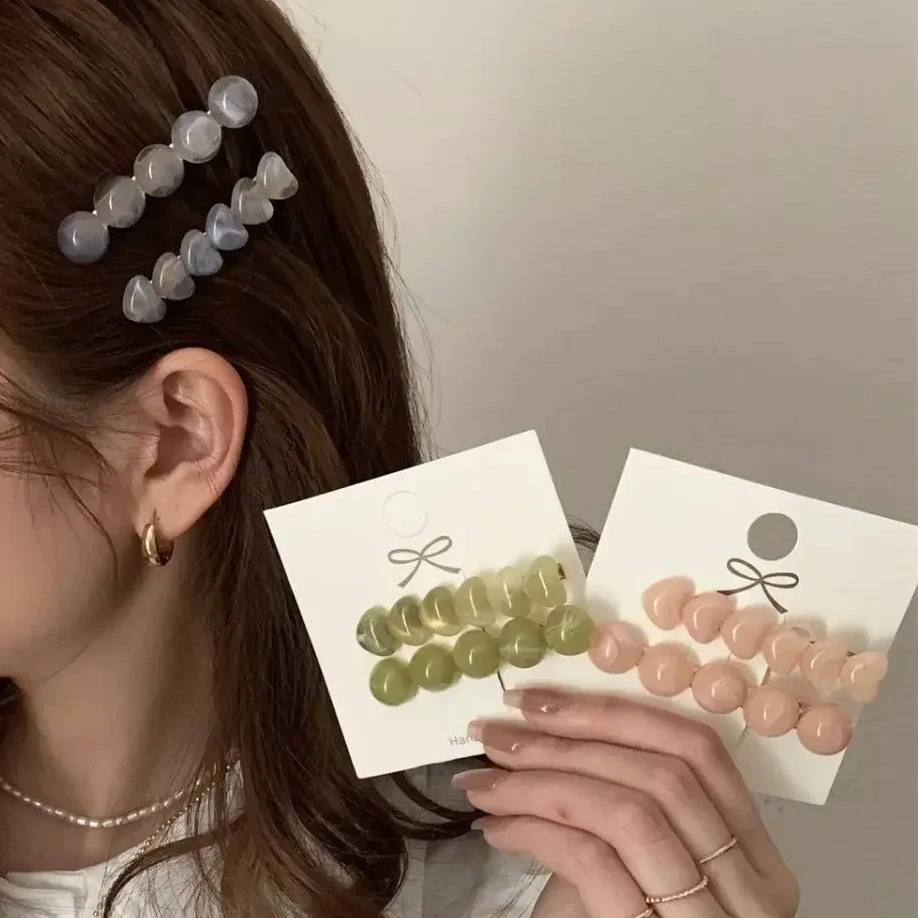 2pc Nette Koreanische Herz Haar Seite Clips Krallen Haarnadel für Mädchen Frauen Kinder Kinder Vintage Haar Zubehör Kopfbedeckungen Ornemen