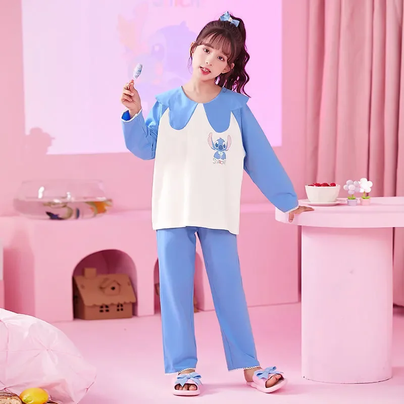 

Kawaii Лидер продаж Sanrio пижамные комплекты для девочек простой мультяшный узор принт Гал одежда для сна костюм мягкие удобные дышащие пижамы