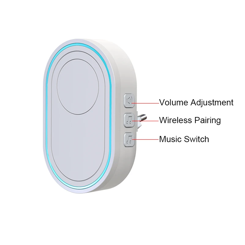 Wireless Doorbell Waterproof White Color Home Welcome Doorbell Chord Music Smart Home Doorbell 39 Song Melodies US EU Plug