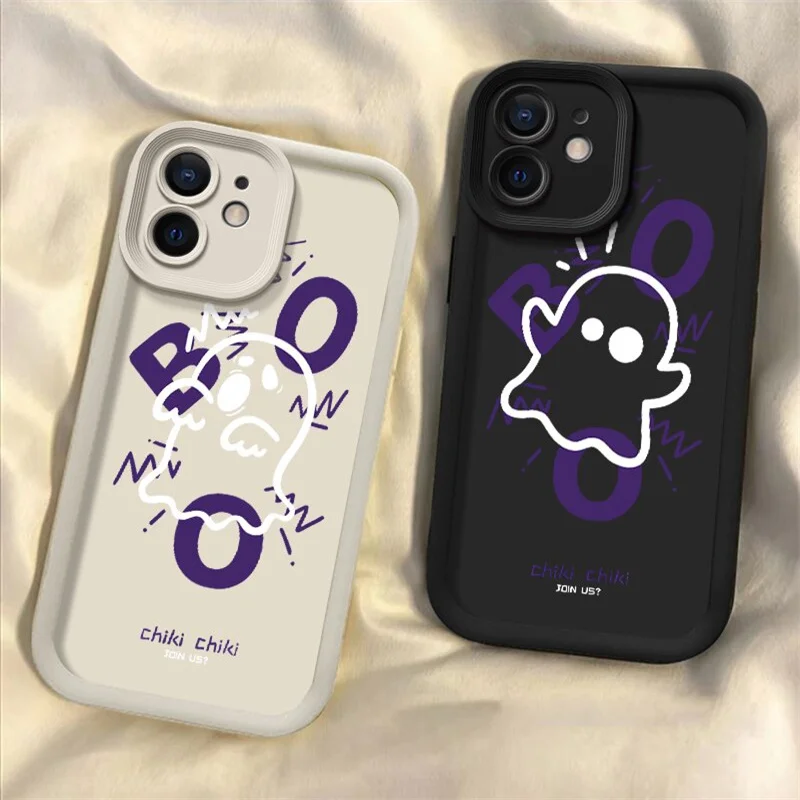 Sky ladder painted Halloween funny lines ghost phone case For iPhone 11 12 13 14 15 pro max