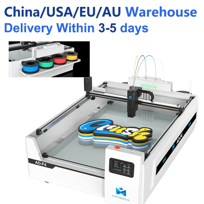 Mingda AD-F4 3d Letter Channel Printer 4 Colors Large Scale 3D Sign Printer 3d Digital Print For Advertising Logo
