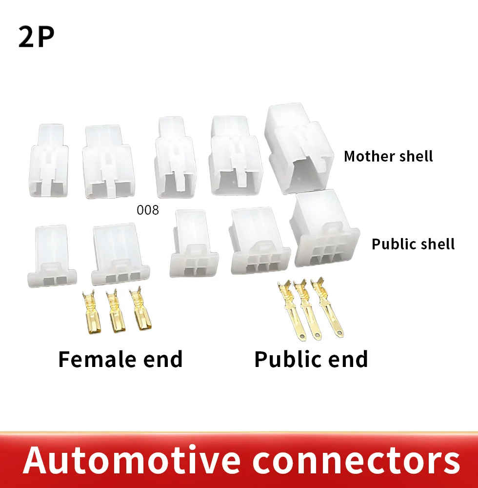 10/lot  2/3/4/6/9 pin 2.8mm Automotive electrical wire auto/car 2.8 Connector for E-Bike,Automobile,Motorcycle etc W