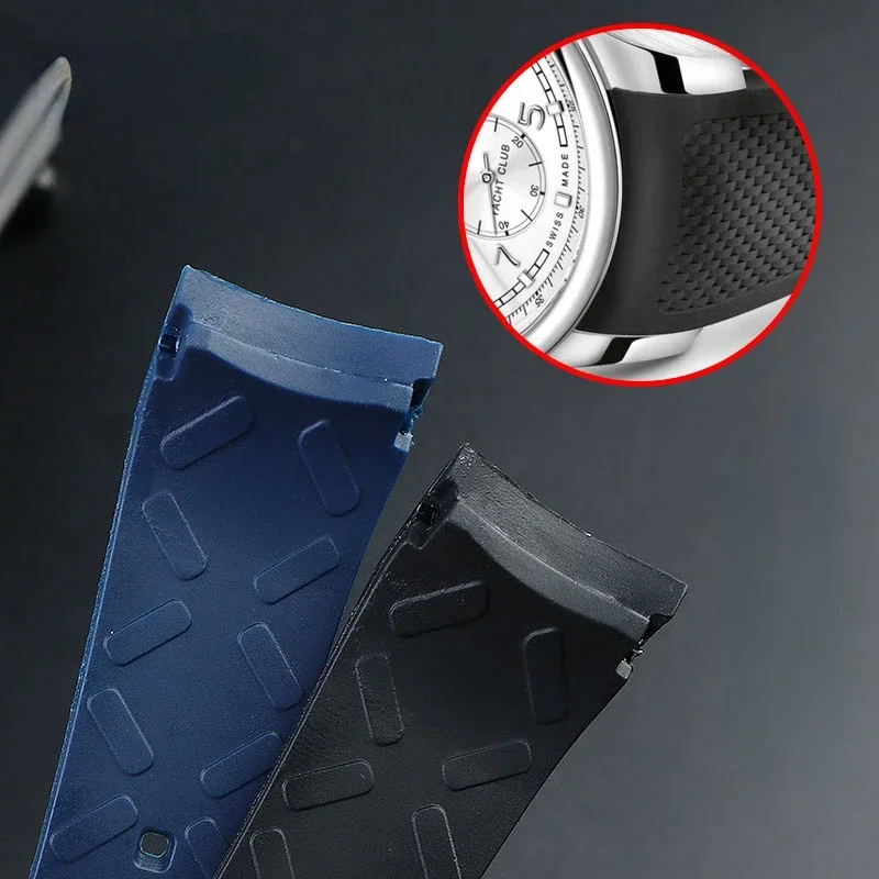 Silicone Watch Strap for IWC International Company Portugal Iw390502 Iw390503 Soft Comfortable Rubber Men\'s Watch Band 22mm