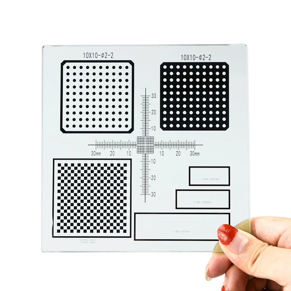 

Microscope calibration board Optical Glass checkerboard/Grid/Dot calibration board micrometer 0.01mm