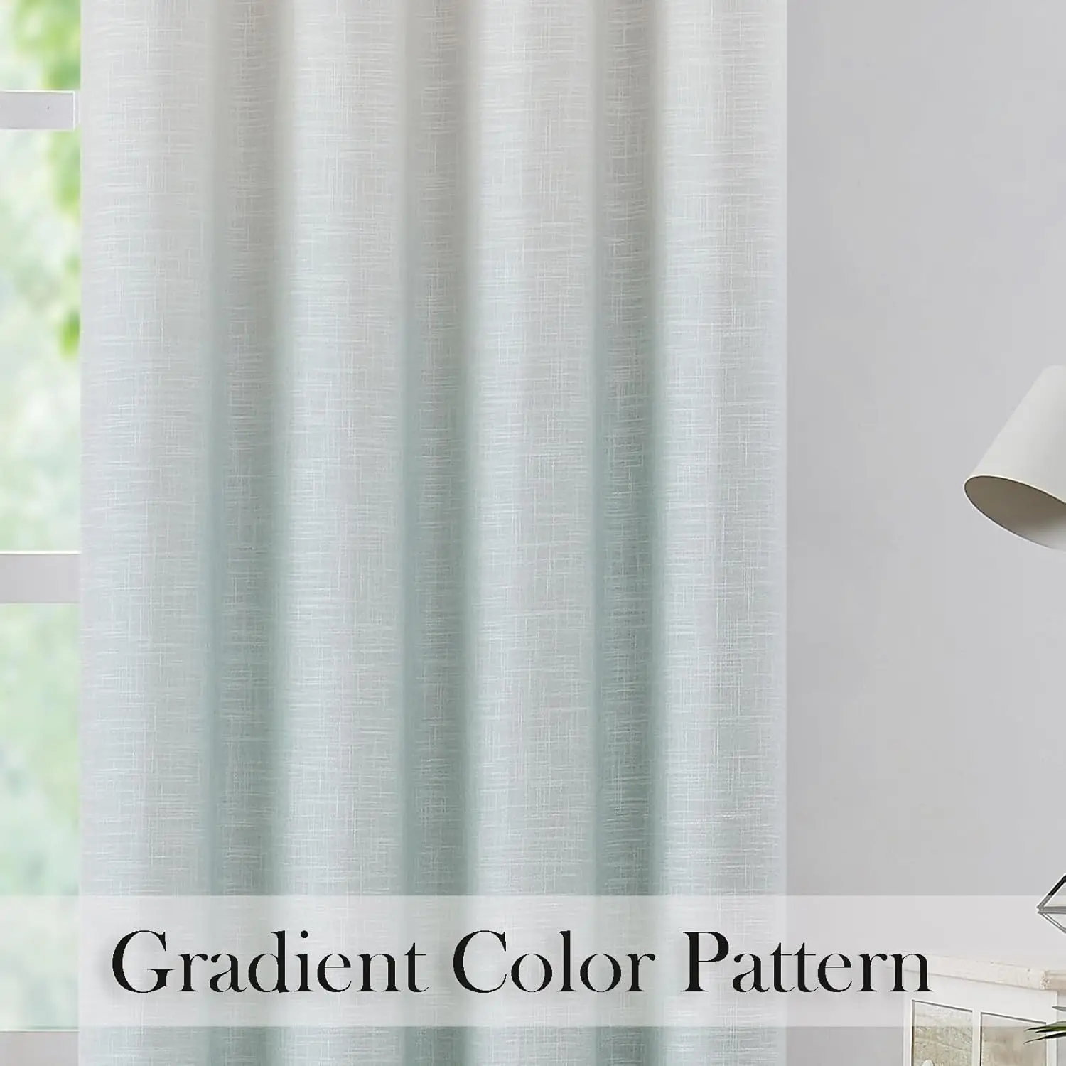 Panel tirai gelap penuh Ombre 95 inci, tirai jendela pelindung panas efisien energi kamar tidur rumah pertanian panjang