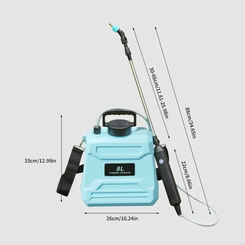 X4YE 8L Rociador jardín eléctrico Gran capacidad Riego Riego Automático