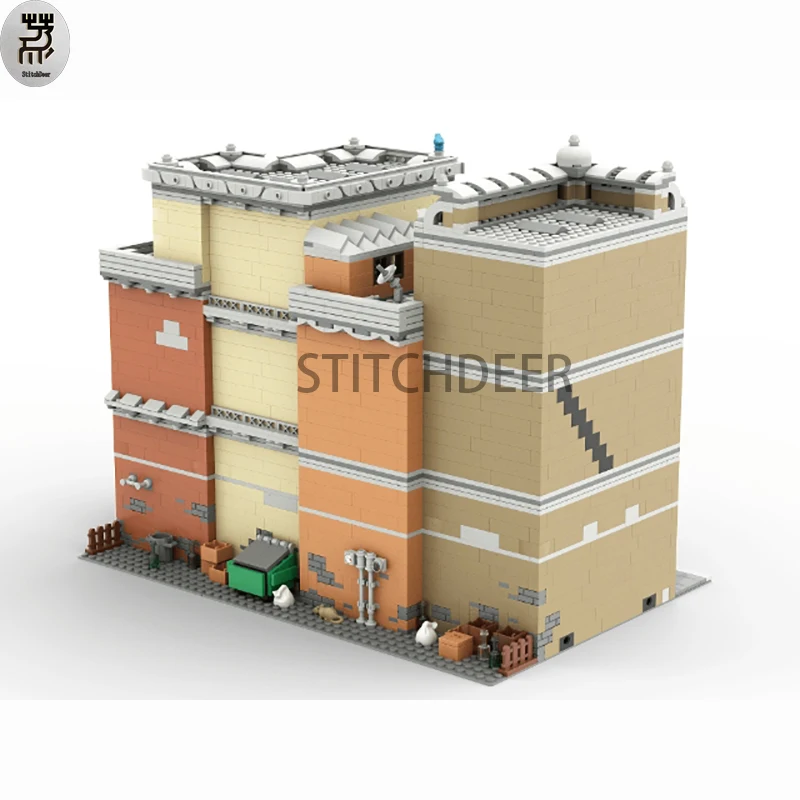 StitchDeer 3858PCS MOC Modular Apartments Street View Model Building Block DIY Custom Made Assemble Toy Brick Commemorative Gift