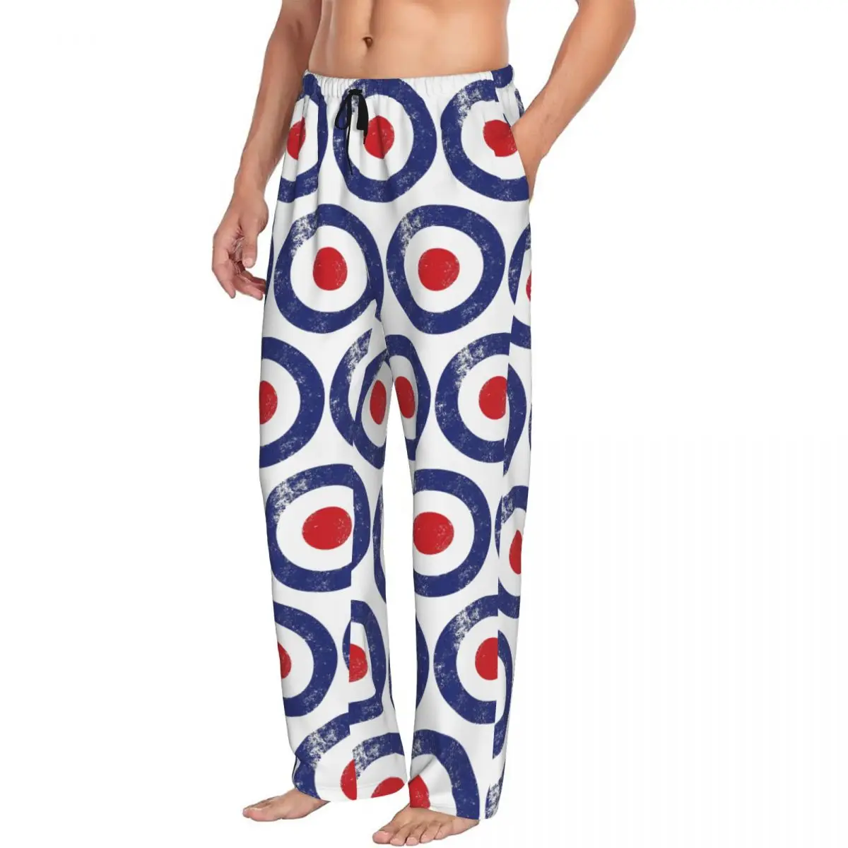 

Custom RAF Type D Roundel-Mod Target Men Pajama Pants Lounge Sleep Sleepwear Bottoms with Pockets