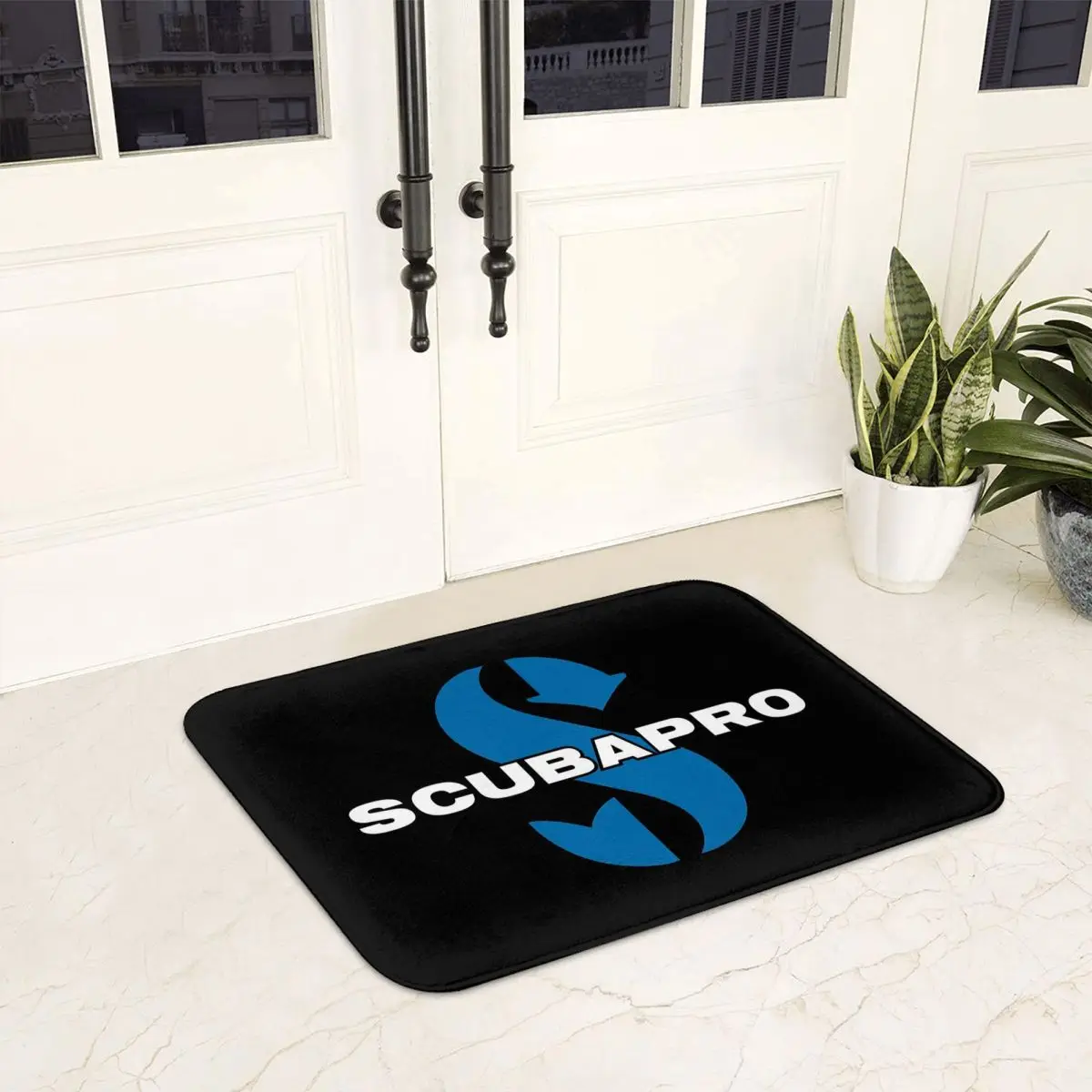 Scubapros logotipo de mergulho capacho à prova de poeira tapete cozinha entrada casa tapete para quarto footpad tapetes