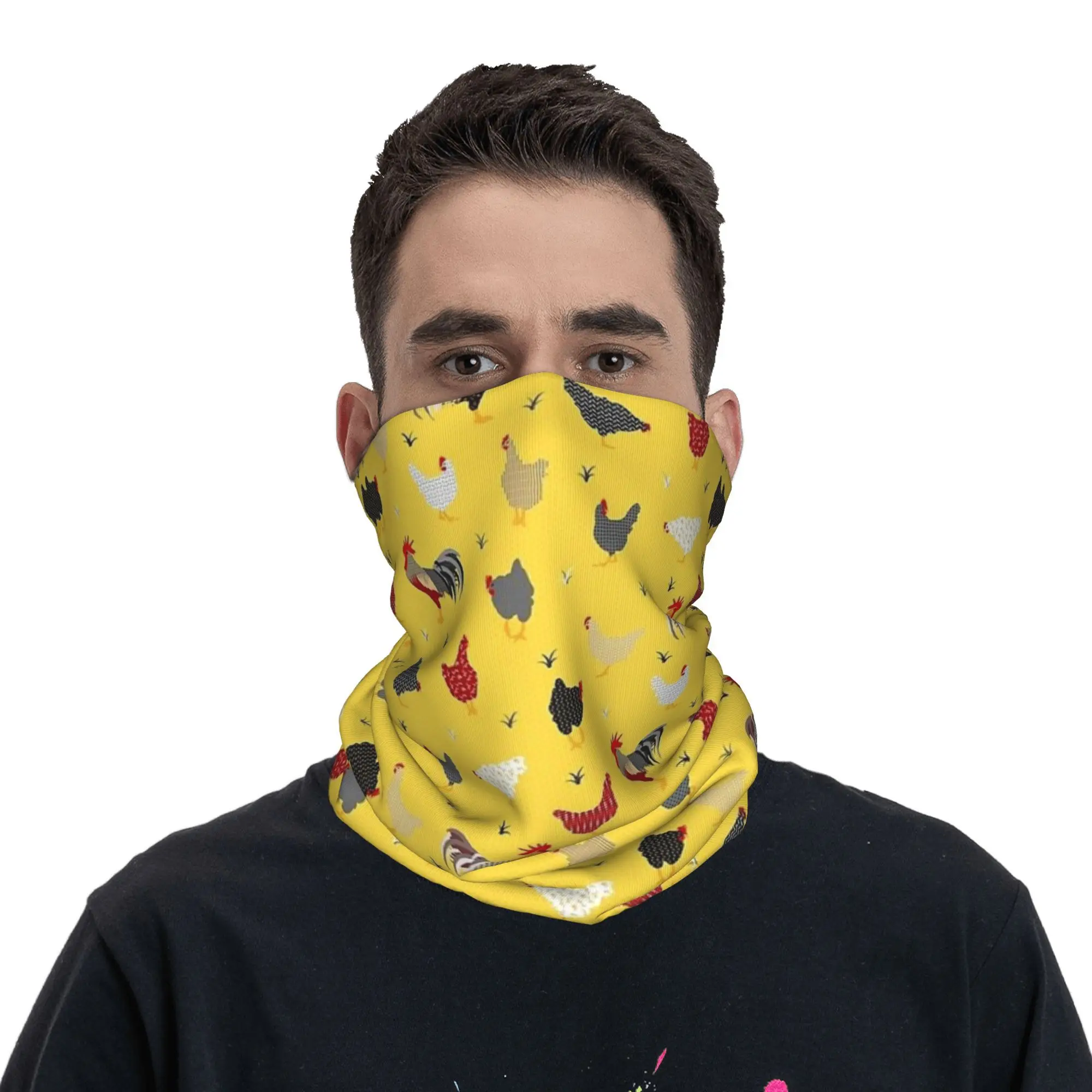 Chicken Farm Bandana Neck Gaiter Printed Mask Scarf Multi-use Headwear Riding Unisex Adult Washable