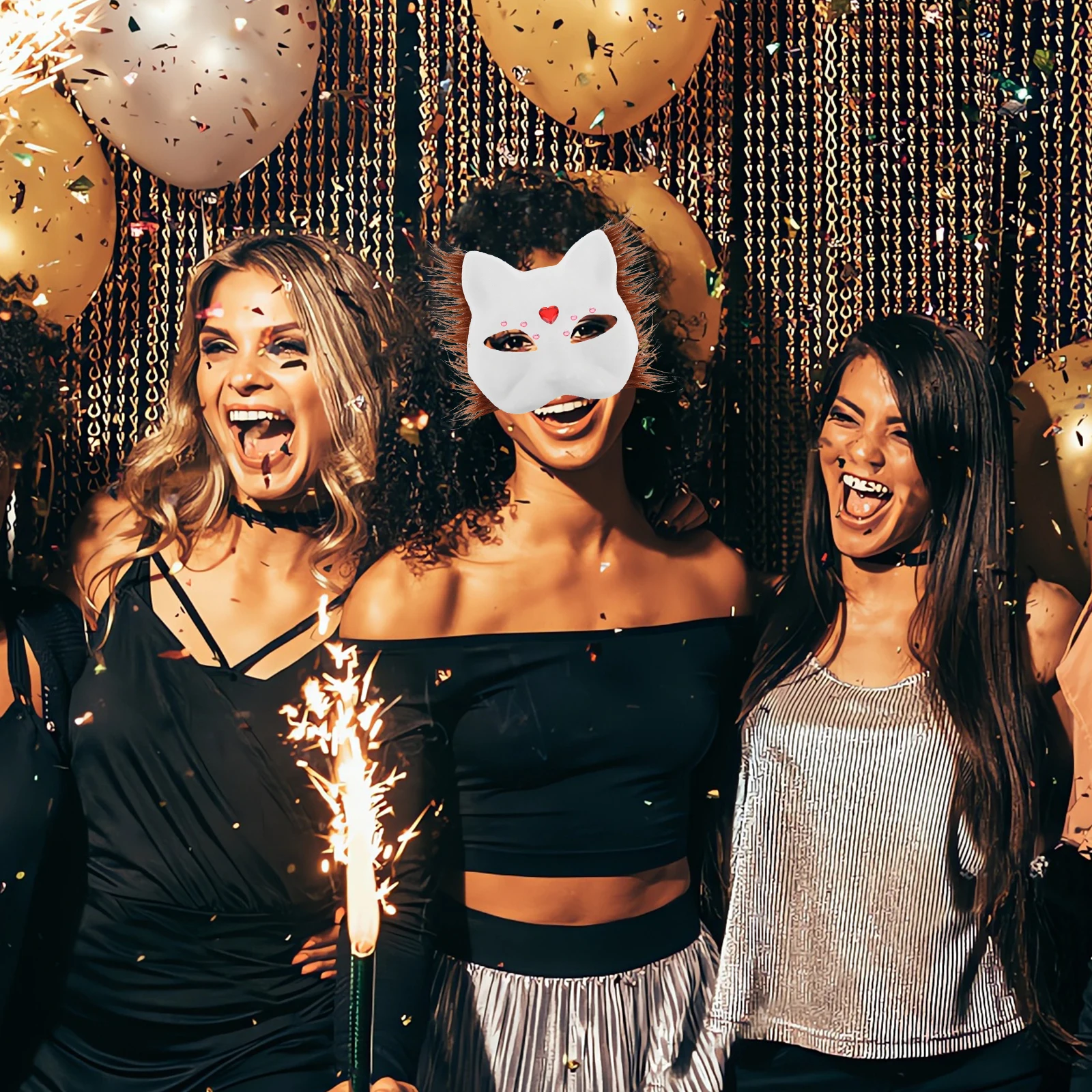 

1Set Cat Mask Making Kit DIY Blank Felt Mask for Halloween Costume Cosplay Masquerade Party Handmade Art Craft Project