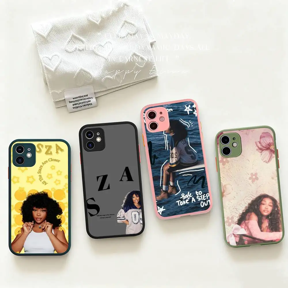 Pop Singer Sza Matte Protective Case for iPhone 16 15 14 13 12 11 Pro Max X XS MAX Protection Case