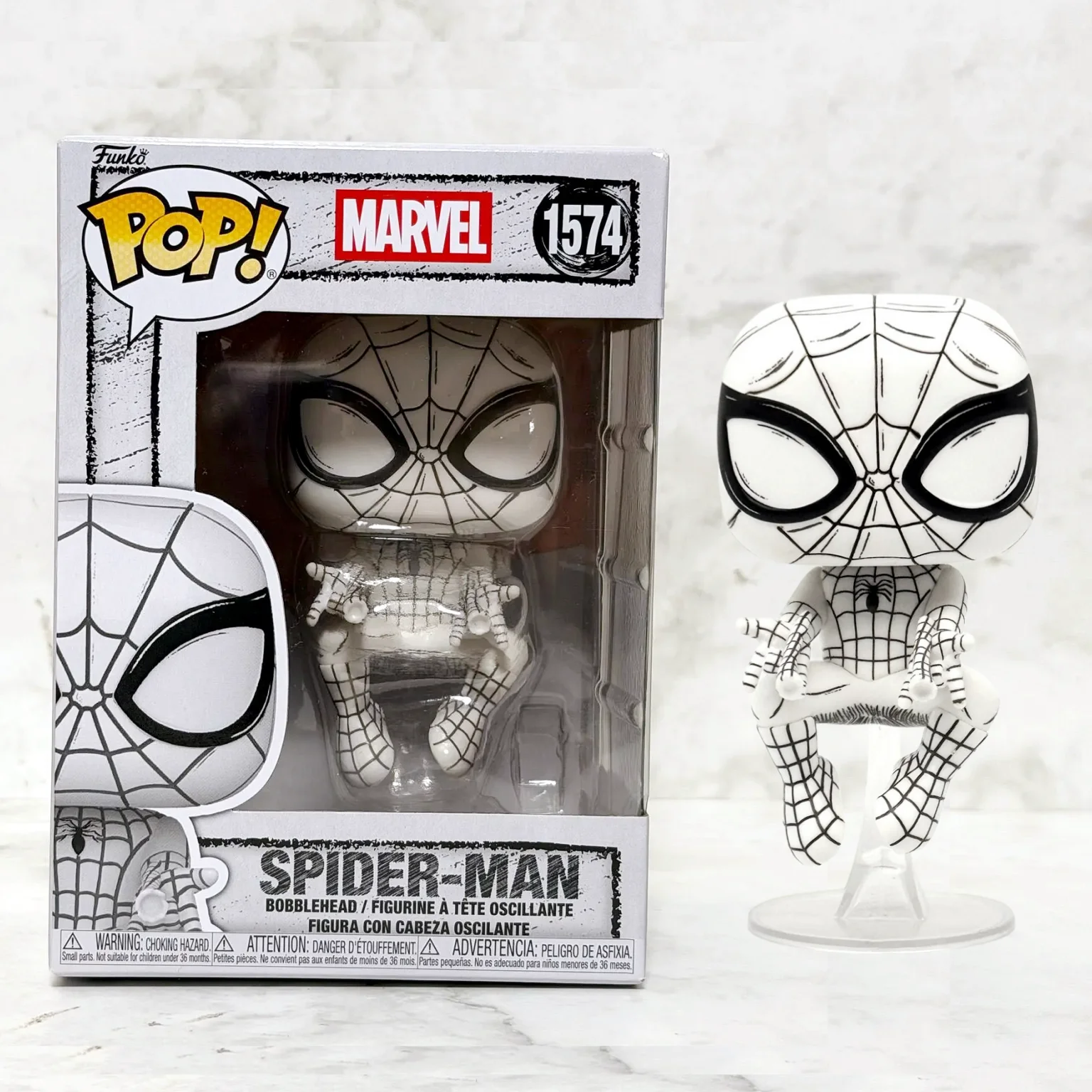 

Funko Pop Marvel Spider-Man (Sketched Deco) Figure #1574 Official Authentic Limited Collectible Edition Figures Fans Toy Gift